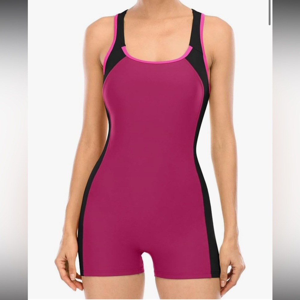 NWT My Charmo From Amazon Sporty Racerback One Piece Swimsuit Size L